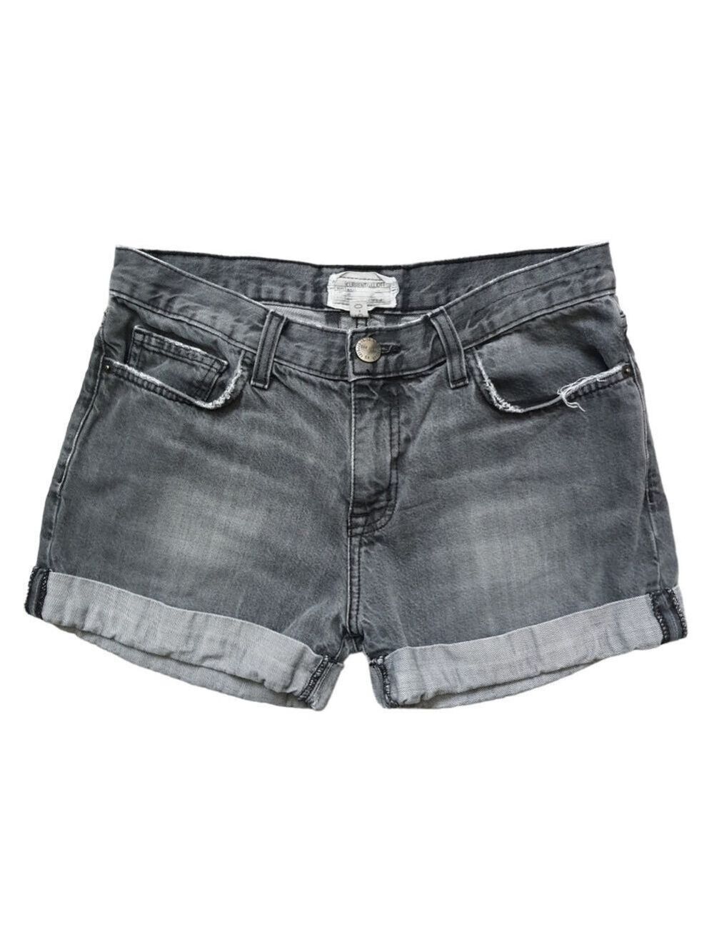Current Elliott The Boyfriend Rolled Short, Charcoal Gray, Size 25
